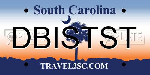 DBISTST South Carolina License Plate
