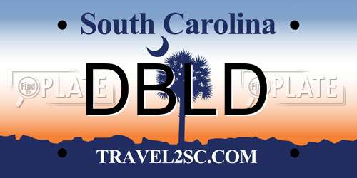 DBLD South Carolina License Plate