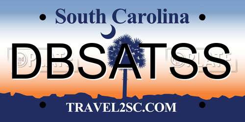 DBSATSS South Carolina License Plate