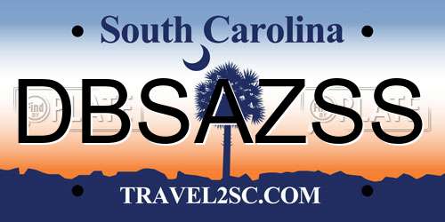 DBSAZSS South Carolina License Plate