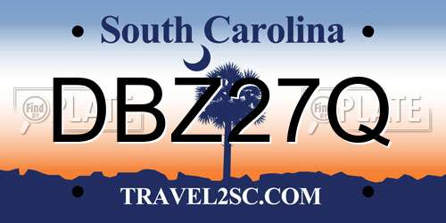 DBZ27Q South Carolina License Plate