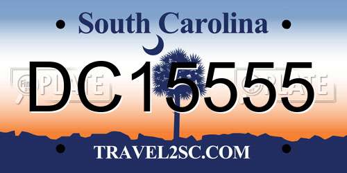 DC15555 South Carolina License Plate