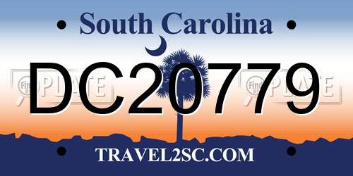 DC20779 South Carolina License Plate