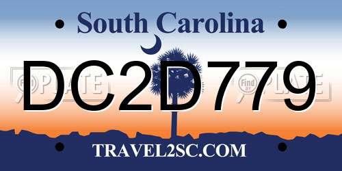DC2D779 South Carolina License Plate