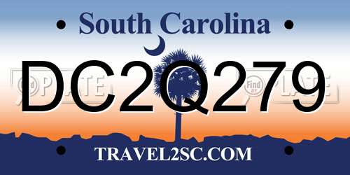 DC2Q279 South Carolina License Plate