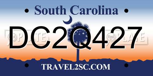 DC2Q427 South Carolina License Plate