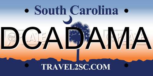 DCADAMA South Carolina License Plate