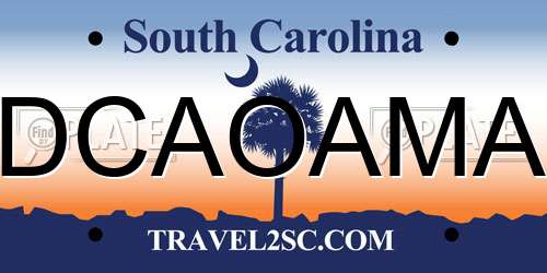 DCAOAMA South Carolina License Plate