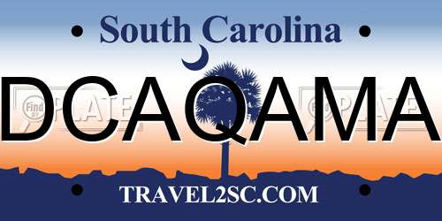 DCAQAMA South Carolina License Plate