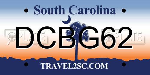 DCBG62 South Carolina License Plate