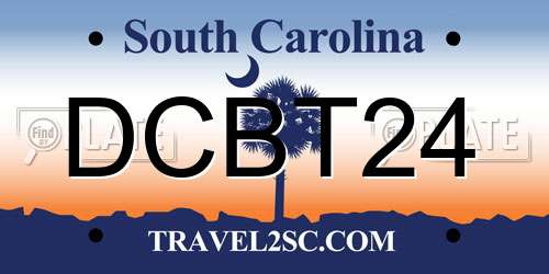DCBT24 South Carolina License Plate