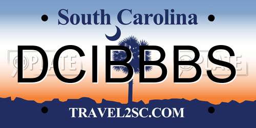 DCIBBBS South Carolina License Plate
