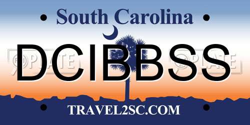 DCIBBSS South Carolina License Plate