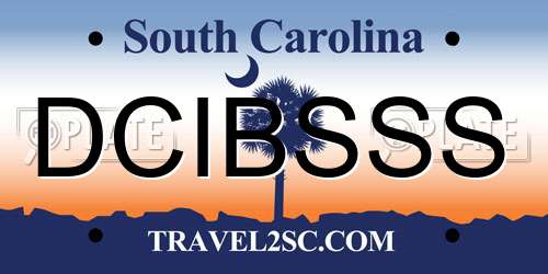 DCIBSSS South Carolina License Plate