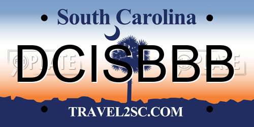 DCISBBB South Carolina License Plate