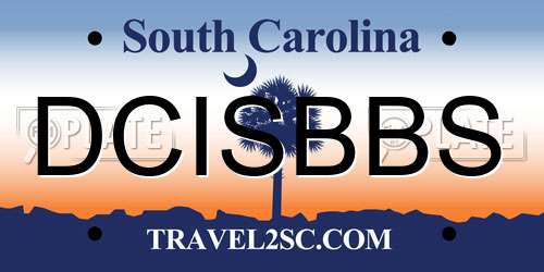 DCISBBS South Carolina License Plate