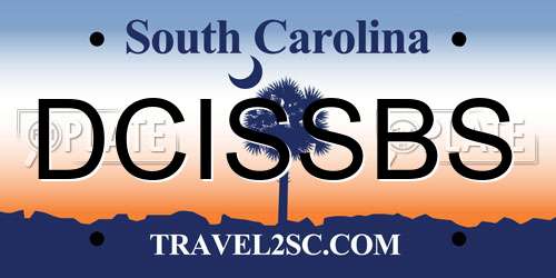DCISSBS South Carolina License Plate