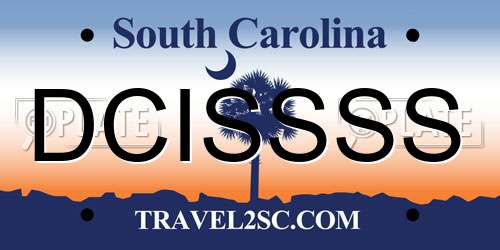 DCISSSS South Carolina License Plate