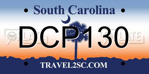 DCP130 South Carolina License Plate