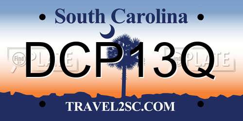 DCP13Q South Carolina License Plate
