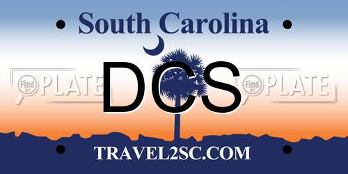 DCS South Carolina License Plate