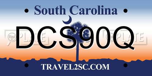 DCS90Q South Carolina License Plate