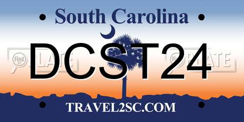 DCST24 South Carolina License Plate