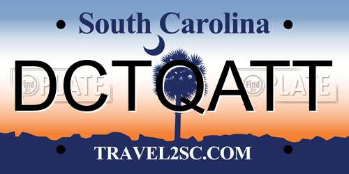 DCTQATT South Carolina License Plate
