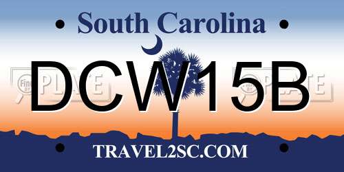 DCW15B South Carolina License Plate