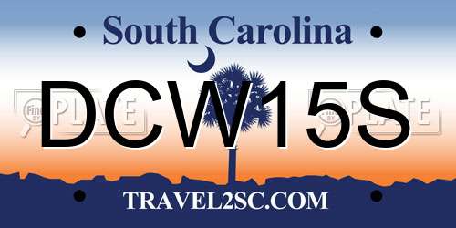 DCW15S South Carolina License Plate