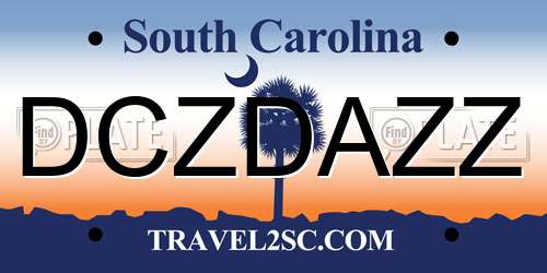DCZDAZZ South Carolina License Plate