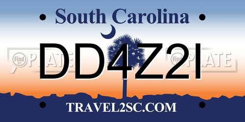 DD4Z2I South Carolina License Plate