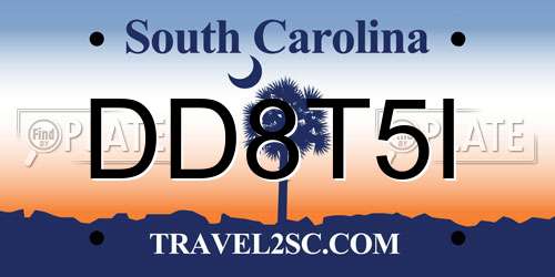 DD8T5I South Carolina License Plate