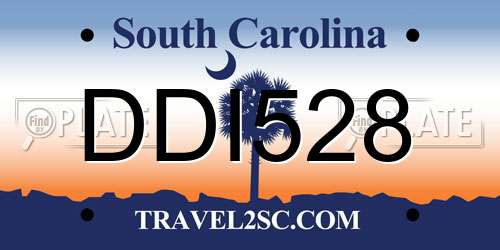DDI528 South Carolina License Plate