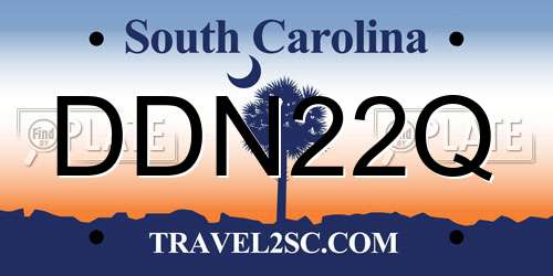 DDN22Q South Carolina License Plate