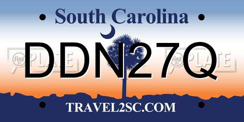 DDN27Q South Carolina License Plate