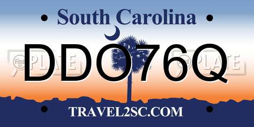 DDO76Q South Carolina License Plate