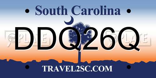 DDQ26Q South Carolina License Plate