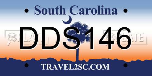DDS146 South Carolina License Plate
