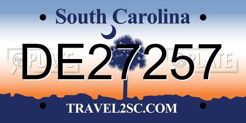 DE27257 South Carolina License Plate