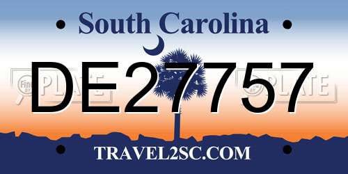 DE27757 South Carolina License Plate