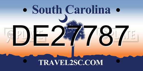 DE27787 South Carolina License Plate