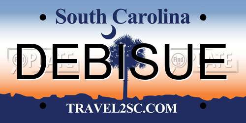 DEBISUE South Carolina License Plate