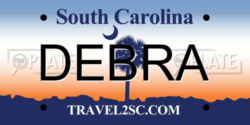 DEBRA South Carolina License Plate
