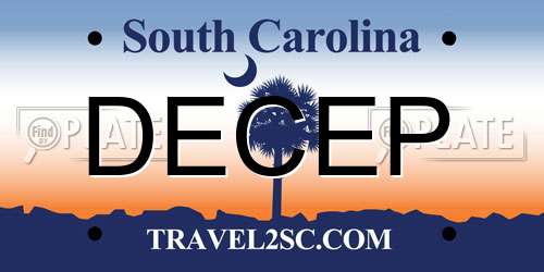 DECEP South Carolina License Plate