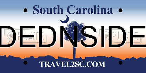 DEDNSIDE South Carolina License Plate