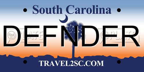 DEFNDER South Carolina License Plate