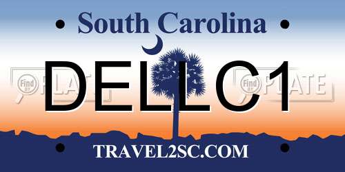 DELLC1 South Carolina License Plate