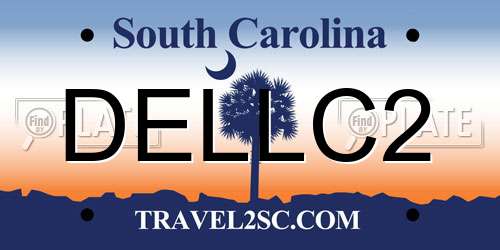 DELLC2 South Carolina License Plate