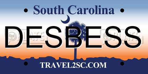 DESBESS South Carolina License Plate